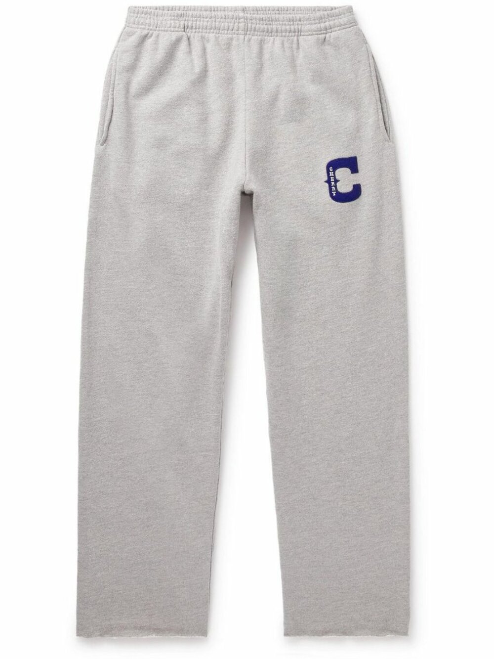 CHERRY LA - Straight-Leg Logo-Appliquéd Cotton-Jersey Sweatpants - Gray- Sz. XL